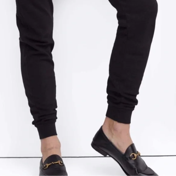 NWT MATE the Label Organic Terry Cotton CLASSIC JOGGER Pant Jet Black - MEDIUM - Picture 6 of 16